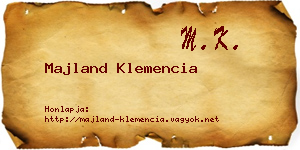 Majland Klemencia névjegykártya